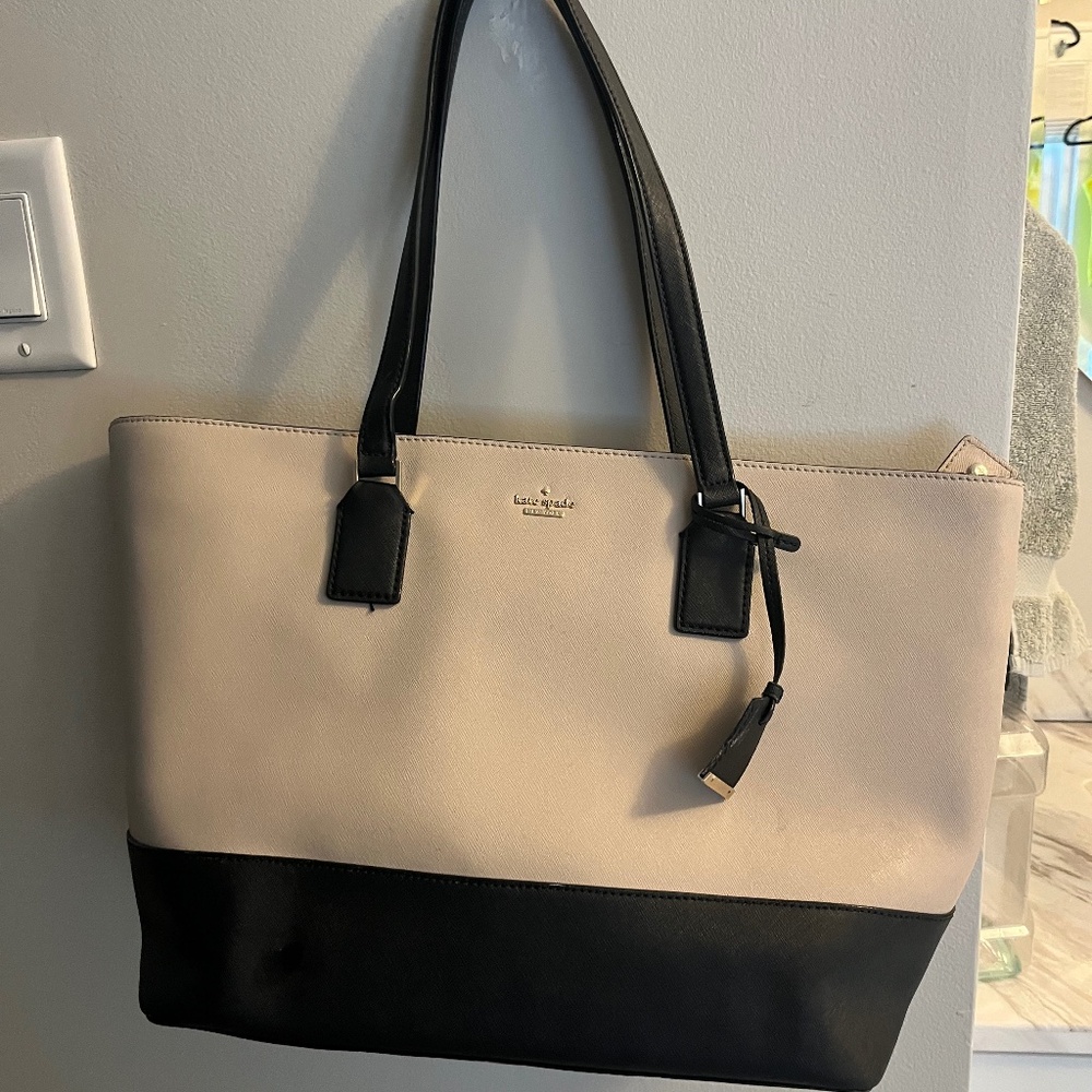 Kate Spade two-toned tote and matching wallet
